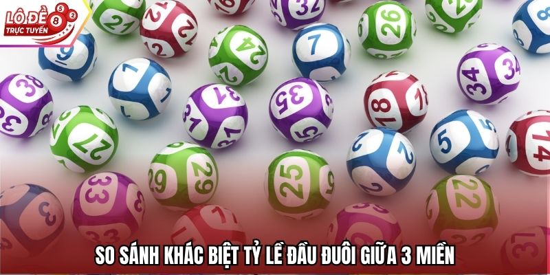 So sánh khác biệt tỷ lề đầu đuôi giữa 3 miền